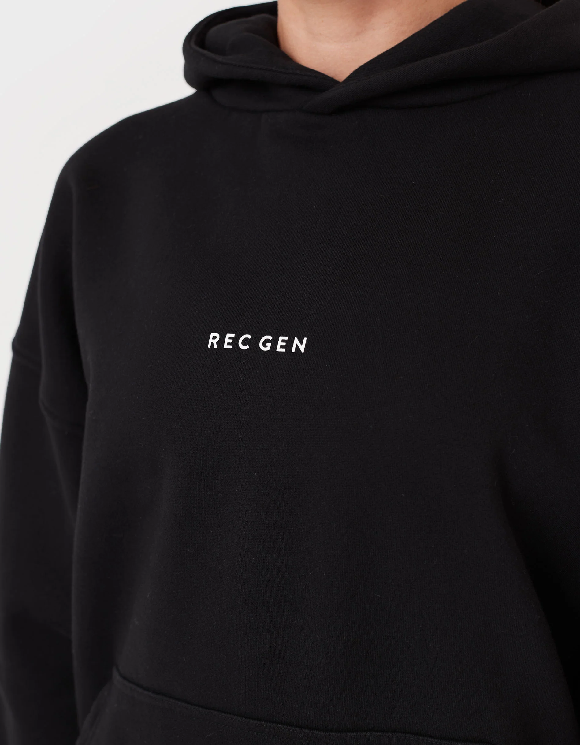 Float Fleece Hood Black - Image 3