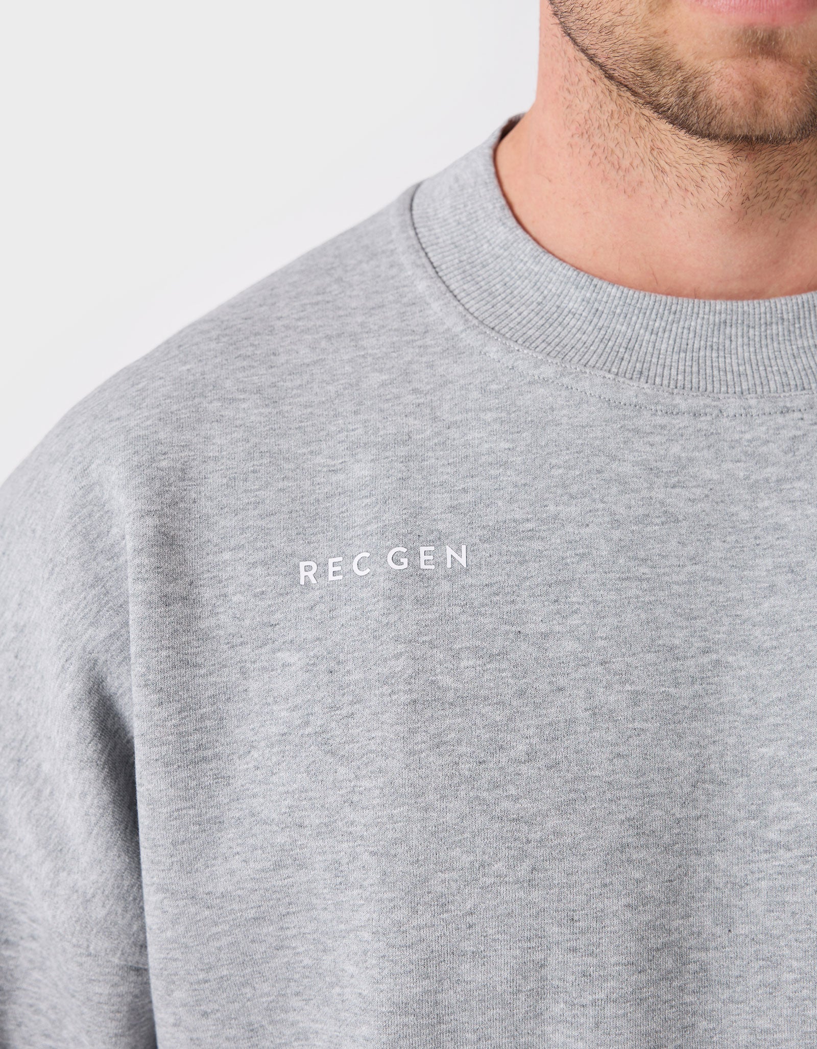 Mass Fleece Crew Grey Marle - Image 3