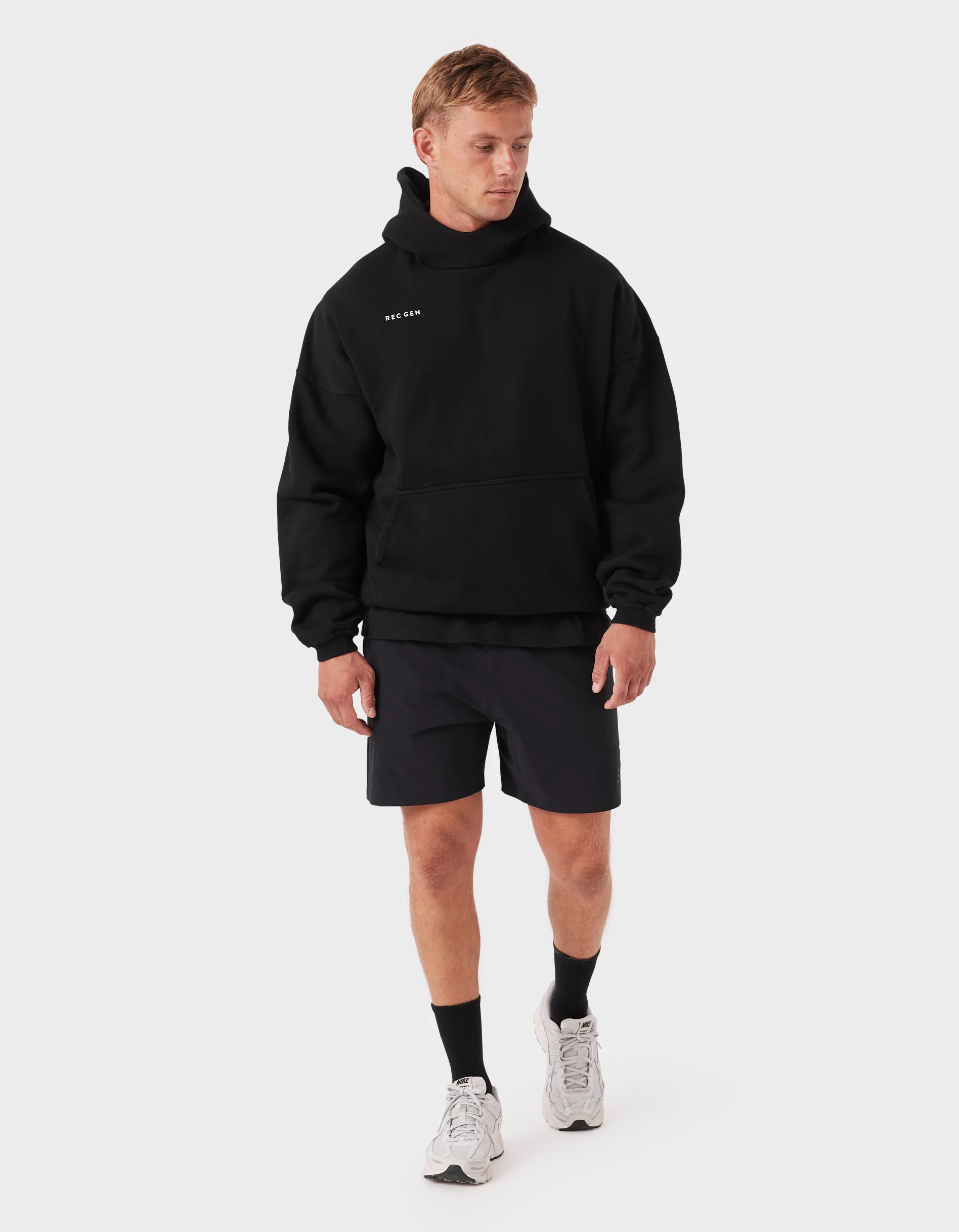 Mass Fleece Hood Black - Image 4